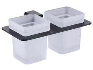 Стакан для ванной комнаты Raglo R301.08.06 двойной чёрный